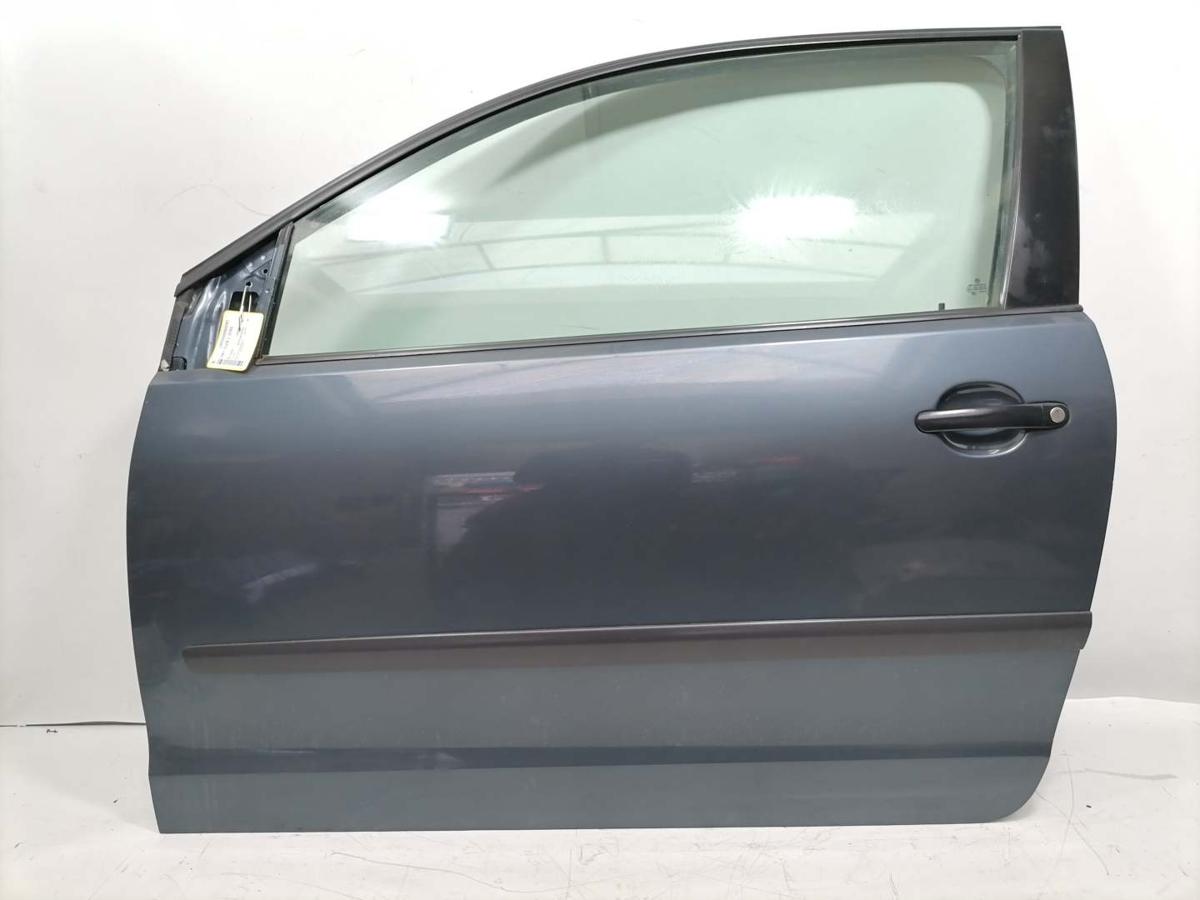 VW Polo 9N3 original T&uuml;r vorn links LC7V Anthrazitblau 3-T&uuml;rer Rohbau Bj.2009